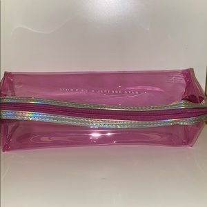 Morphe x Jeffree Star clear pink brush zip case